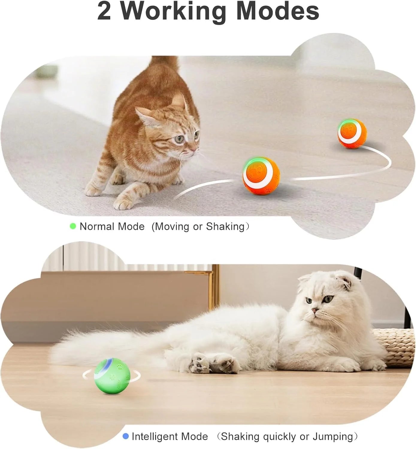 SEALON Electric Interactive Cat Toy Ball,Indoor Cat Play Ball, Suitable for Cats over 6 Months for Exercise, Weight Loss, and Fun